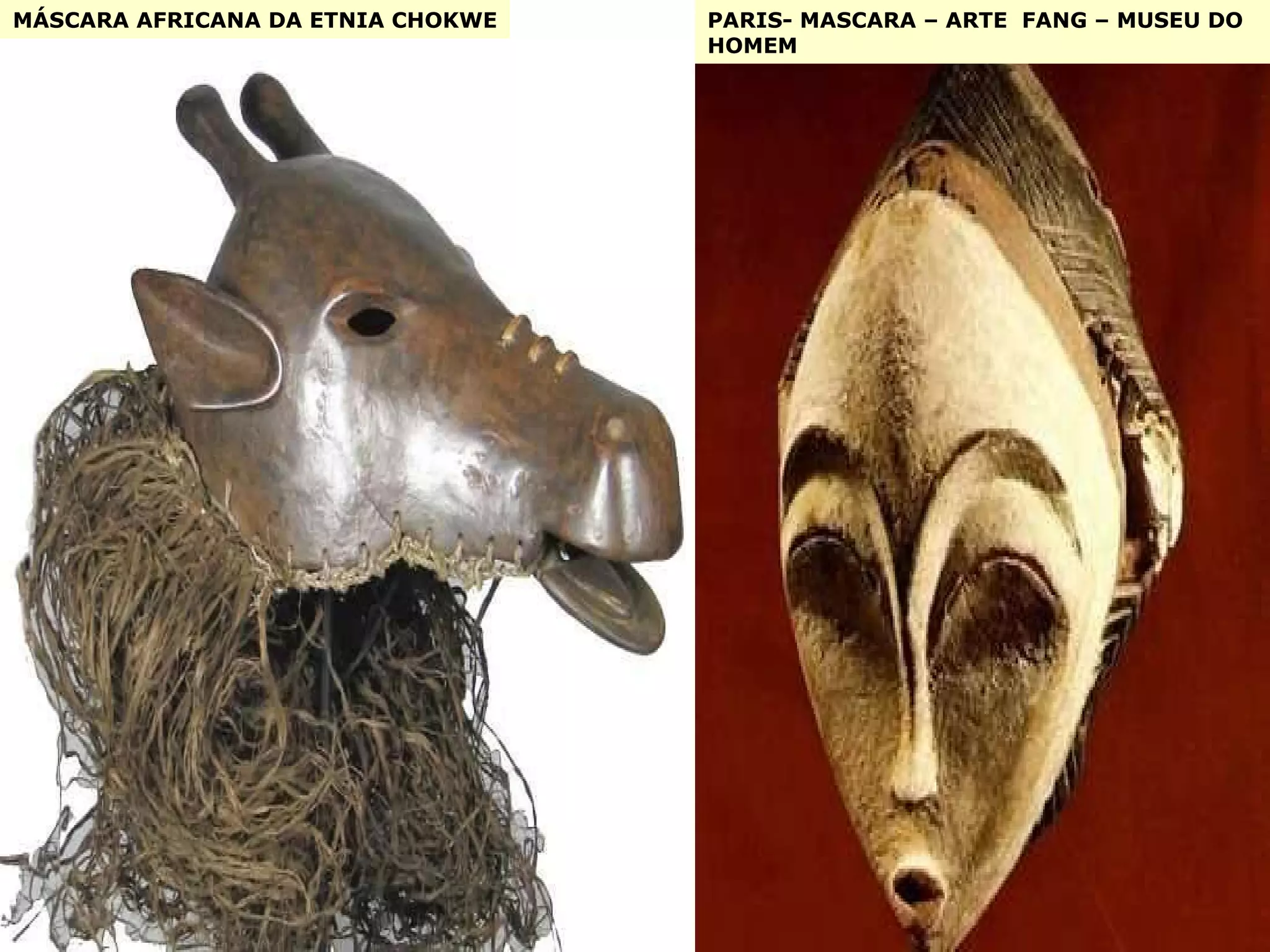 PARIS- MASCARA – ARTE  FANG – MUSEU DO HOMEM MÁSCARA AFRICANA DA ETNIA CHOKWE 