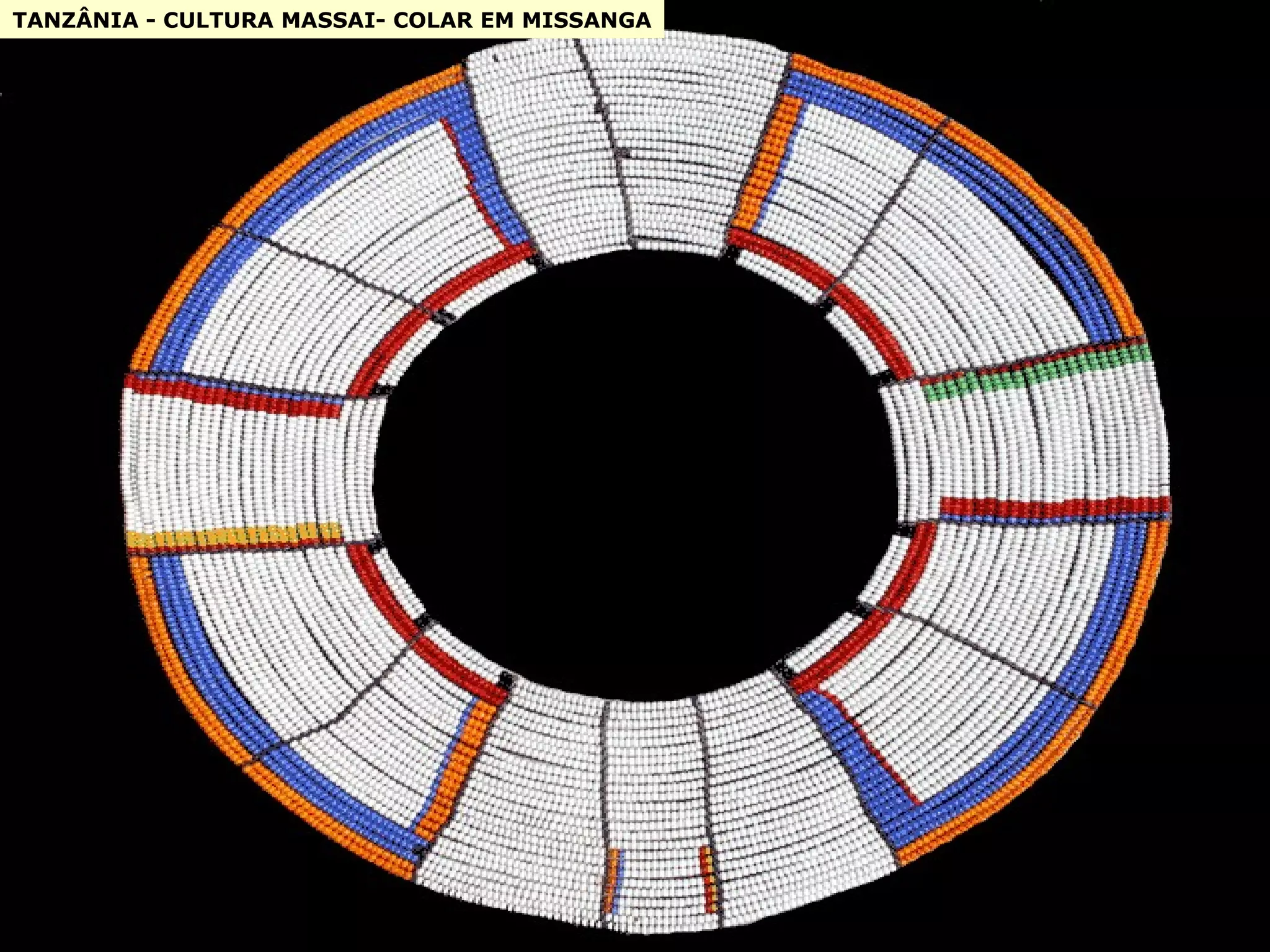 TANZÂNIA - CULTURA MASSAI- COLAR EM MISSANGA 
