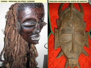 CONGO - MÁSCARA DA ETNIA  CHOKWE MÁSCARA AFRICANA DA COSTA DO MARFIM 
