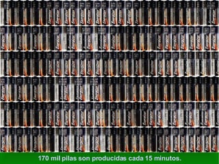 170 mil pilas son producidas cada 15 minutos. 