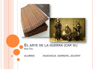 EL ARTE DE LA GUERRA (CAP. IV.)
SUN TZU


ALUMNO:   HUACHACA GARRAFA, JELVERT
 