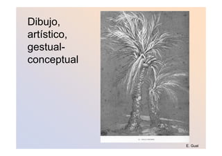 Dibujo,
artístico,
gestual-
conceptual




             E. Gual
 