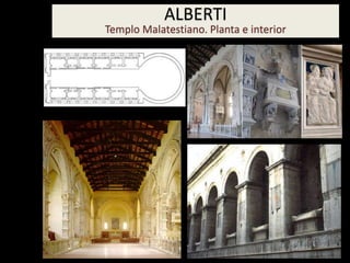 ALBERTI
Templo Malatestiano. Planta e interior
 