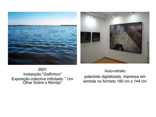 2001                                 Auto-retrato
      Instalação "Golfinhos"
                                        polaróide digitalizada, impressa em
Exposição colectiva intitulada: " Um
     Olhar Sobre o Montijo"            lambda no formato 180 cm x 144 cm
 