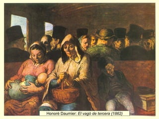 Honoré Daumier:  El vagó de tercera (1862) 