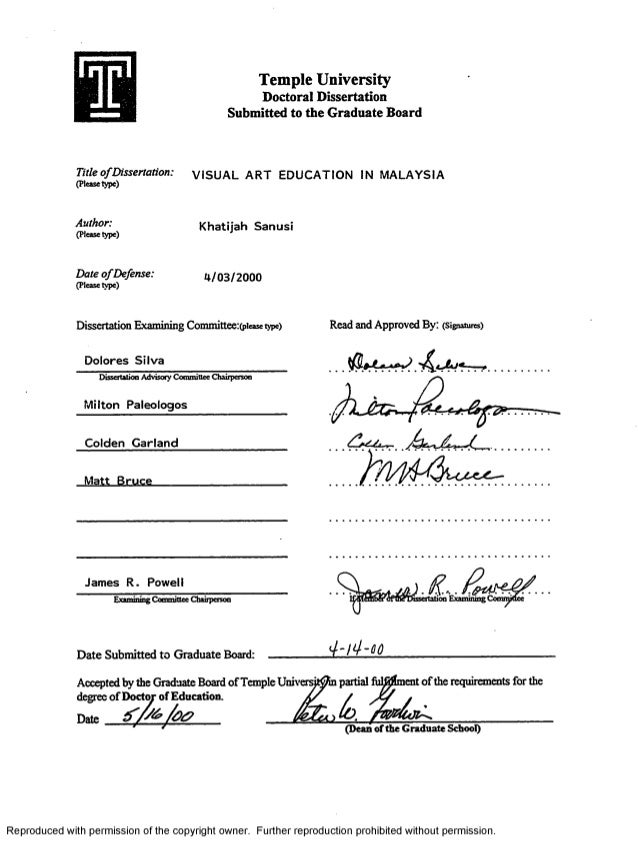 Art education funding dissertation