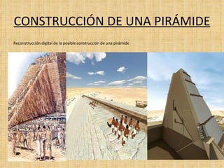 CONSTRUCCIÓN DE UNA PIRÁMIDE Reconstrucción digital de la posible construcción de una pirámide 