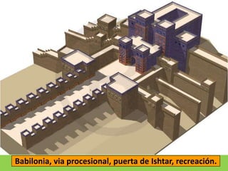 Babilonia, via procesional, puerta de Ishtar, recreación.
 
