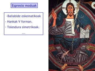 Espresio moduak
-Baliabide eskematikoak
- Hankak V forman.
- Tolesdura simetrikoak.
...

 