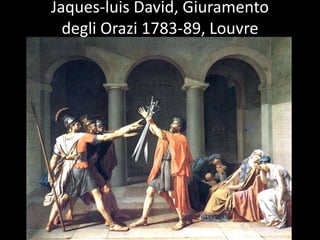 Jaques-luis David, Giuramento
degli Orazi 1783-89, Louvre
 