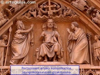 Pertsonaien arteko komunikazioa.
Jaungoikotasunaren gizakitasuna.

 