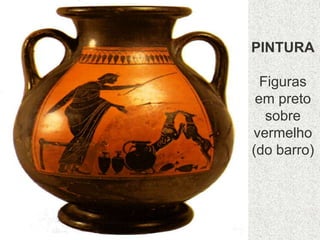 PINTURA
Figuras
em preto
sobre
vermelho
(do barro)
 