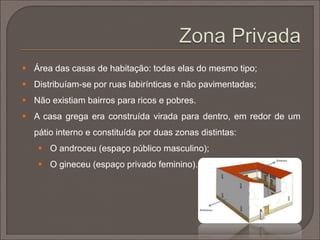 • a distância entre as colunas, que aparecem ligeiramente distorcidas ao olho
humano;
• o fuste das colunas era ligeiramente engrossado no primeiro terço da sua
altura (êntase) e o intercolúnio era maior entre as colunas das pontas do que
nas do meio.
 