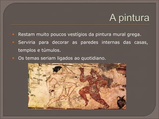  Com a chegada do classicismo,
surgem novos autores, como
Escopas, Praxisteles – o
primeiro a representar o nu
feminino e criador do eixo
praxisteliano (contrapostto mais
acentuado) – ou Lisipo (pág.
62). Este cria também um novo
cânone de beleza.
 