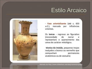Retirado de http://www.slideshare.net/abaj/ceramica-grega
 