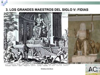 Estatua de Zeus
3. LOS GRANDES MAESTROS DEL SIGLO V: FIDIAS
 