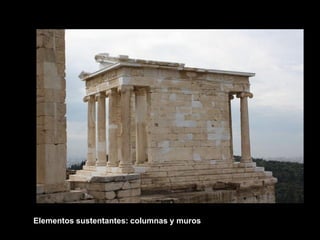 Elementos sustentantes: columnas y muros
 