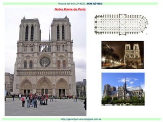 Historia del Arte (2º BCS): ARTE GÓTICO
Http://javier2pm-arte.blogspot.com.es
Notre Dame de París
 