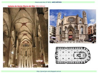 Historia del Arte (2º BCS): ARTE GÓTICO
Http://javier2pm-arte.blogspot.com.es
Iglesia de Santa María del Mar (Barcelona)
 