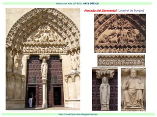 Historia del Arte (2º BCS): ARTE GÓTICO
Http://javier2pm-arte.blogspot.com.es
Portada del Sarmental (catedral de Burgos)
 