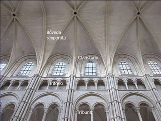 Claristorio
Bóveda
sexpartita
Tribuna
Triforio
 