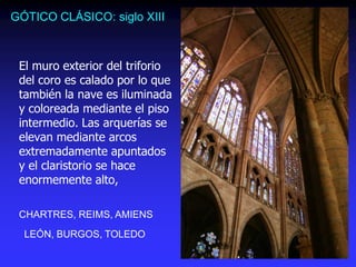 CATEDRAL
DE LEON
Es la más francesa de las catedrales españolas, la que mejor traduce la estructura
diáfana propia del gót...