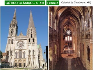 GÓTICO CLÁSICO – s. XIII Francia Catedral de Chartres (s. XIII)
 