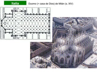 Italia Duomo (= casa de Dios) de Milán (s. XIV)
 