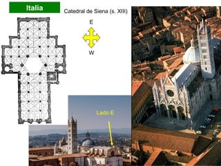 Italia Catedral de Siena (s. XIII)
Lado E
E
W
 
