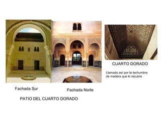 ÉPOCA DE LAS INVASIONES NORTEAFRICANAS
- Sebka (decoración geométrica en forma
de red de rombos)
- Mocárabes: elementos prismáticos
colgantes
-Arcos de cortina
-Bóvedas con nervaduras cada vez más
finas
- Los pilares sustituyen a las columnas
ALMORÁVIDES
ALMOHADES
- Simplificación de las formas introducidas
por los almorávides
- Abundancia decorativa
-Paños de sebka
- Cerámica vidriada como elemento
decorativo
- Arcos de herradura apuntados
- Construcción más significativa:
mezquita de Sevilla, de la que quedan
la Giralda y el patio. También torres
albarranas, con función defensiva,
como la Torre del Oro.
MOCÁRABES
 