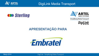 DigiLink Media Transport
Março 2014
APRESENTAÇÃO PARA
 