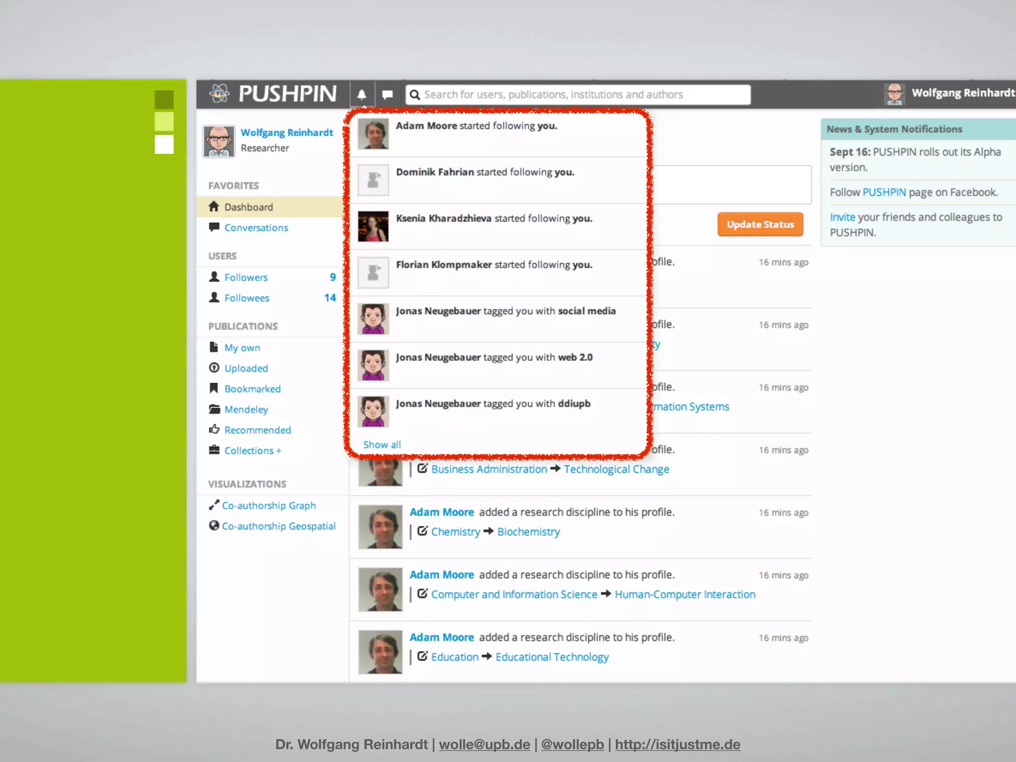 Dr. Wolfgang Reinhardt | wolle@upb.de | @wollepb | http://isitjustme.de
 