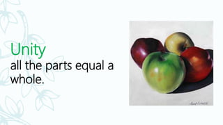 Unity
all the parts equal a
whole.
 