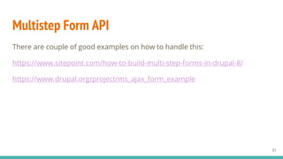 Multistep Form API
There are couple of good examples on how to handle this:
https://www.sitepoint.com/how-to-build-multi-step-forms-in-drupal-8/
https://www.drupal.org/project/ms_ajax_form_example
31
 
