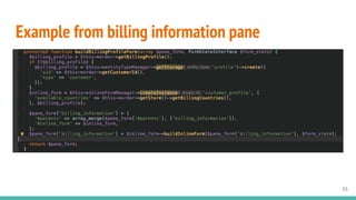 Example from billing information pane
35
 