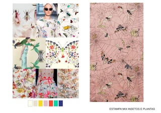 ESTAMPA MIX INSETOS E PLANTAS
 