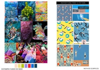 ESTAMPA FUNDO DO MAR MOTIVOS OLÍMPICOS
 