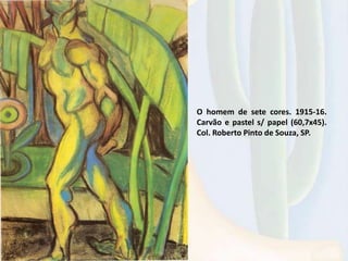 O homem de sete cores. 1915-16.
Carvão e pastel s/ papel (60,7x45).
Col. Roberto Pinto de Souza, SP.
 