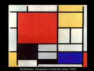 Piet Mondrian, “Composition II in Red, Blue, Yellow” (1927)
 