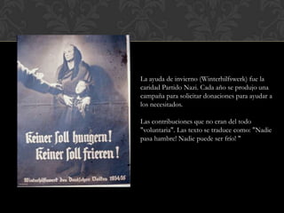 La ayuda de invierno (Winterhilfswerk) fue la
caridad Partido Nazi. Cada año se produjo una
campaña para solicitar donacio...