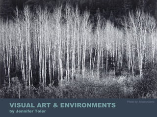 VISUAL ART & ENVIRONMENTS
by Jennifer Toler
Photo by: Ansel Adams
 