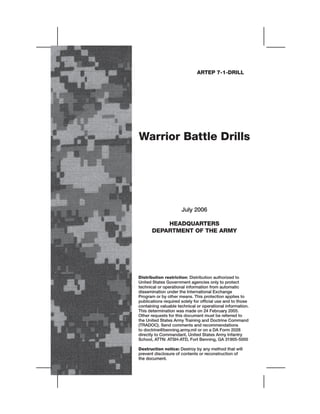 This publication is available at
Army Knowledge Online (www.us.army.mil) and
General Dennis J. Reimer Training and Doctrine
    Digital Library at (www.train.army.mil).
 