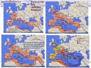 EVOLUCIÓN
DEL
IMPERIO
ROMANO
MARCO GEOGRÁFICO
 