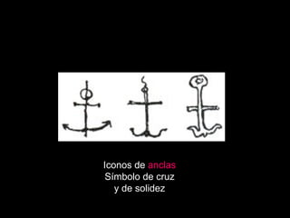 Iconos de  anclas Símbolo de cruz y de solidez 