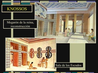 Megarón de la reina, reconstrucción Sala de los Escudos  KNOSSOS 