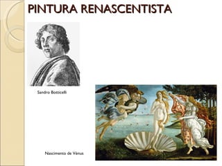 PINTURA RENASCENTISTA Sandro Botticelli Nascimento de Vénus 
