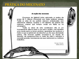 PRÁTICA DO MECENATO