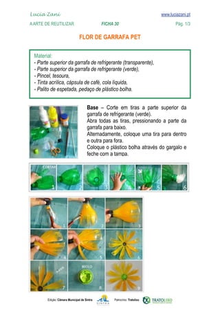 Edição: Câmara Municipal de Sintra Patrocínio: Tratolixo

www.luciazani.pt







        

       





Lucia Zani 			 www.luciazani.pt
AArte de ReuTILIZAR 		 FICHA 30 Pág. 1/3
 