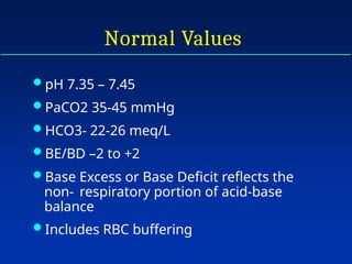 Paco2 Normal Values arterial-blood-gases.health and medipptx | PPTX