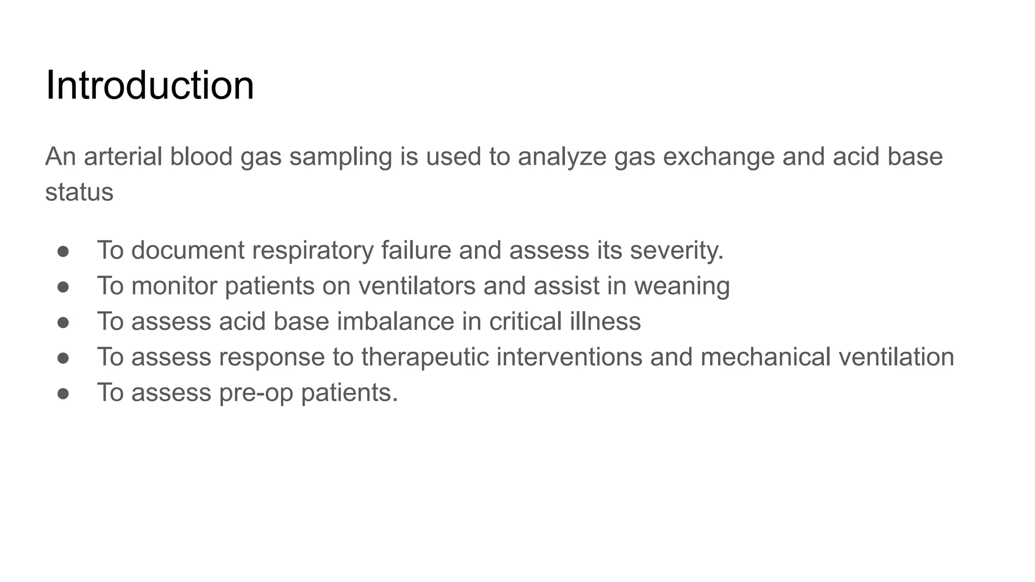 Arterial blood gas ; Interpretation and Anaesthetic considerations | PDF